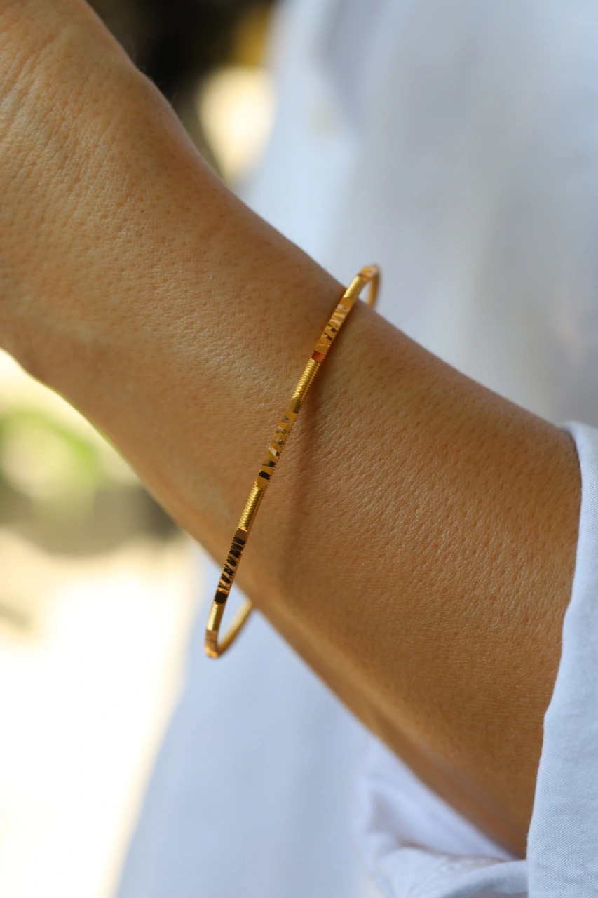 10 Gram 22 Ayar Altın Yatırımlık Kalemli Ajda Bilezik İşçiliksiz Blzk220001