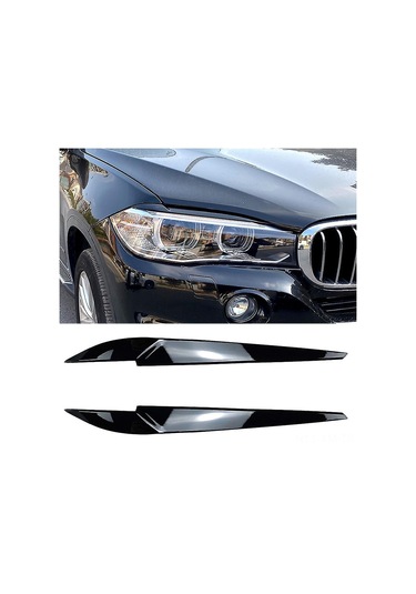 Ximistore9 Bmw X5 X6 F15 F16 2014-2018 Far Koruma Ve Şık Görünüm İçin Siyah Başlık Kaşları