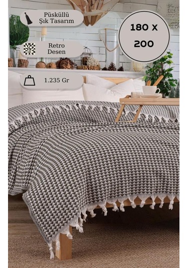 Battaniye Pamuk Piramid 180x200 Cm Yeşil