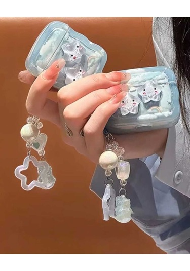 Iphone 3. Nesil Uyumlu Koruyucu Bluetooth Kulaklık Kılıfı Yıldız Airpods 3. Nesil