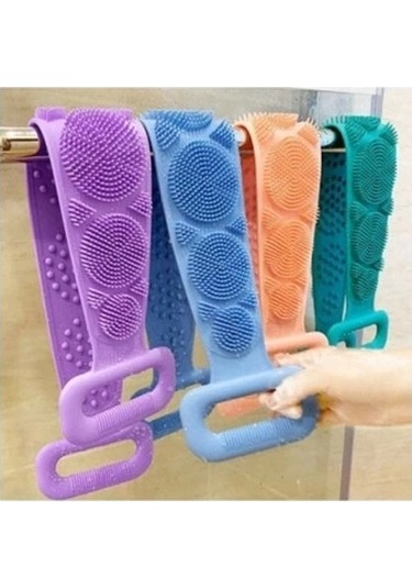 Silikon Çift Taraflı Banyo Kesesi Çok Renkli