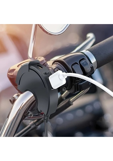 Boatshop1 Hyd01 12v Motosiklet Usb Hızlı Şarj Cihazı C Tip Telefon Portu Soket Adaptörü
