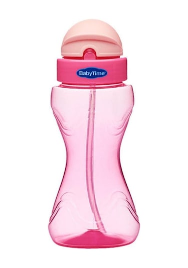 Babytime Bt501 Renkli Pipetli Bardak - Pembe