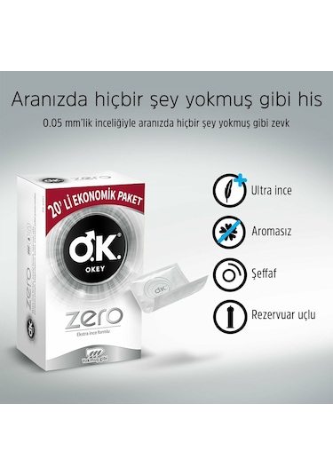 Okey Zero Prezervatif 60'lı
