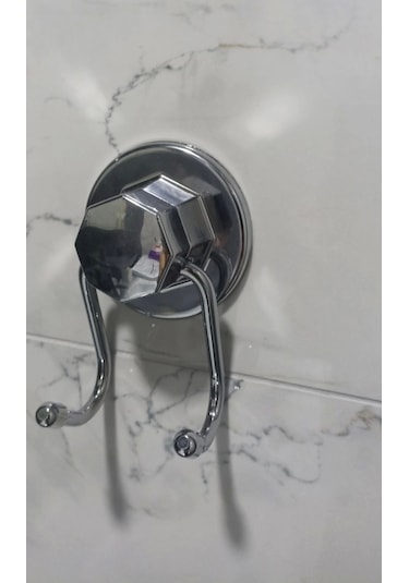 Hem Vakumlu Hem Vidalı Banyo Aksesuarı 2 Li Set Kağıt Havluluk + Havlu Askısı Krom Krom