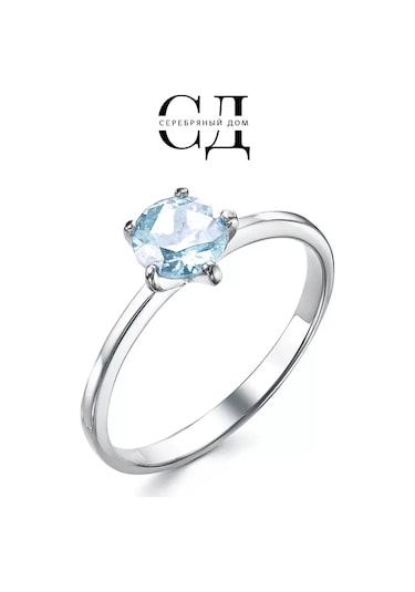 Serebranyj Dom Doğal Topazlı 925 Ayar Gümüş Yüzük 39346634 Gri