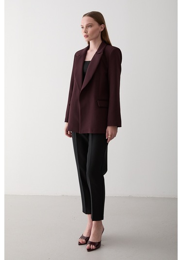 Mürdüm Blazer Ceket - 7560 Mürdüm