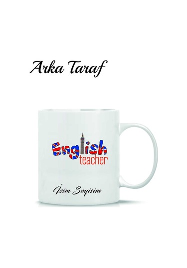 İngilizce Öğretmeni Kişiye Özel Tasarım Kupa Bardak Beyaz