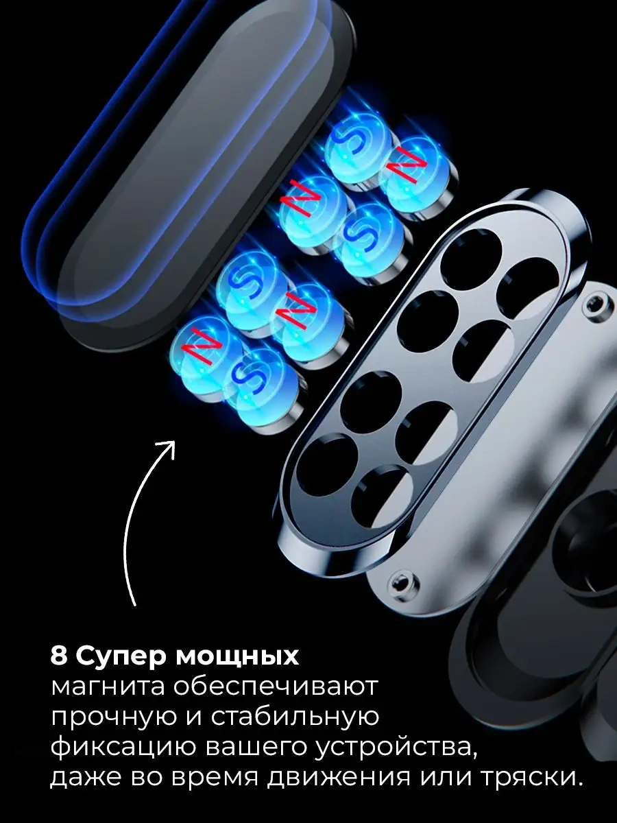 4-electronics Araba İçin Manyetik Telefon Tutucu 166584816 Siyah