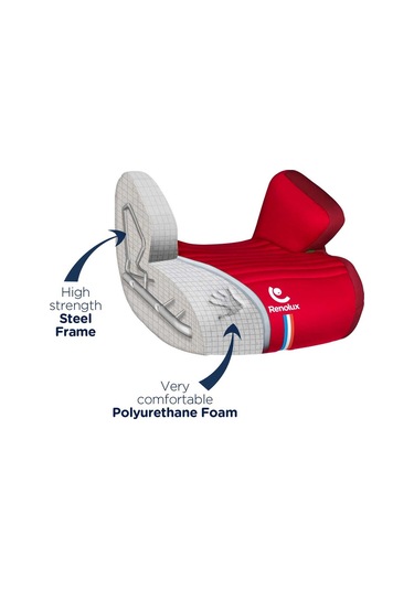 Renolux Jet 2 Softness Yükseltici Oto Koltuğu 137 - 150 Cm 15-36 Kg Kırmızı