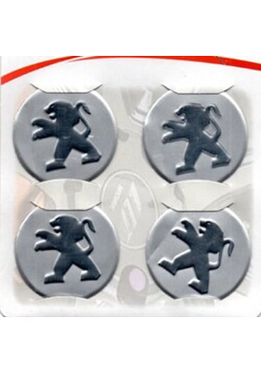 Peugeot Uyumlu Yedek Parça Gri Alüminyum Yapıştırma Jant Göbeği 4lü 60mm