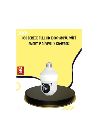 1080p Görüntü Kaliteli Wi-fi Ampul Tipi Güvenlik Kamerası .