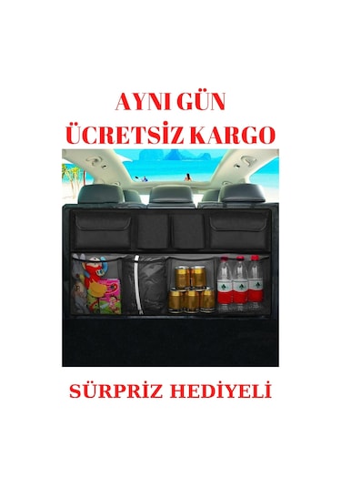 Araba/araç/oto İçi Bagaj Eşya Düzenleyici Çanta Organizer 8 Cepli