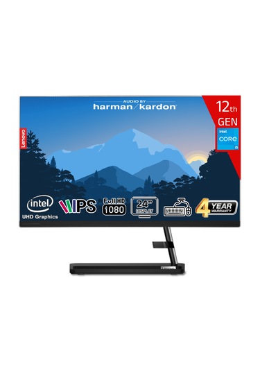 Lenovo IdeaCentre AIO 3 24IAP7 F0GH01GCTR-16512 i5-12450H 16 GB 512 GB SSD Intel Uhd Graphics 23.8" Fhd Dos Masaüstü Bilgisayar