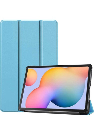 Galaxy Uyumlu  Tab A7 Lite T225 Frm Smart Cover Standlı 1-1 Kılıf-mavi Arka Kapak