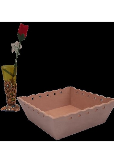 Hobi Dekoratif Model Ekmek Sepeti Dalgalı Kenar Oymalı HAM MDF Ahşap EL Yapımı ham