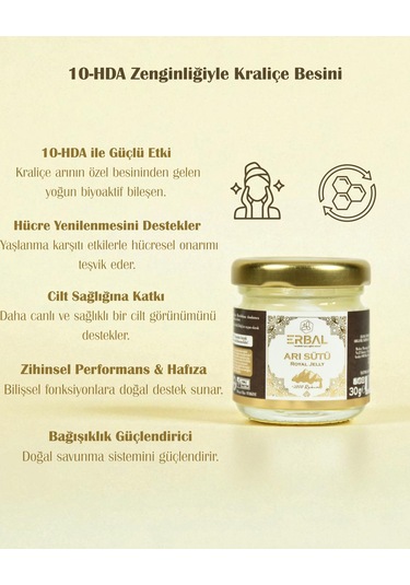 Erbal Taze Arı Sütü 30 Gr