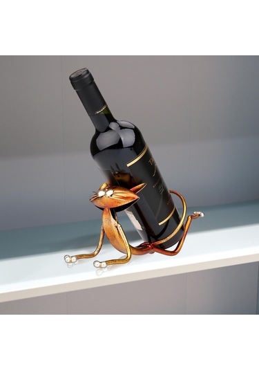 Tooarts Şarap Şişesi Tutucu Raf Metal Pratik Ev Mutfak Dekorasyonu