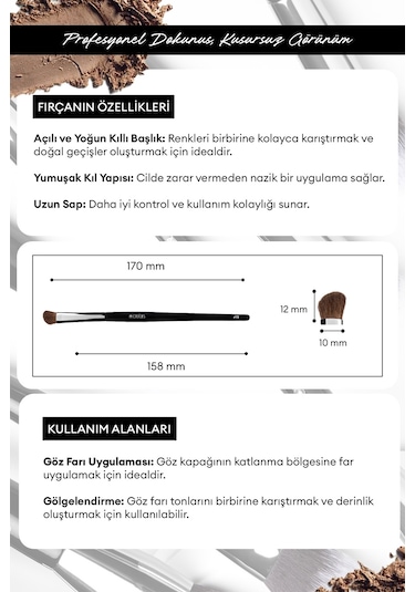 Açılı Far Karıştırma Fırçası Cre'ars Eye Contour Brush 118