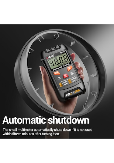 Aneng M113 1999 Sayımlar Mini Dijital Multimetre Ac / Dc Gerilim Ölçer Ohm Ncv Direnç Volt Test Cihazı Elektrik Aracı - Siyah