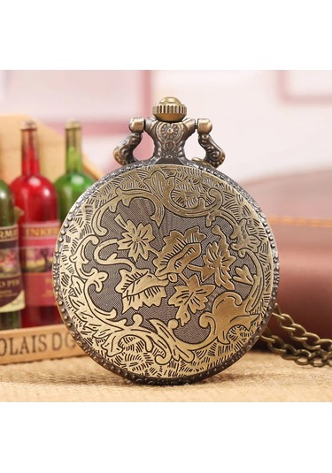 Kişiye Özel Galata Kulesi Kabartmalı Antik Bronz Cep Saati