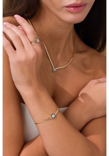 Çağla Set Kolye,yüzük,bileklik T13459