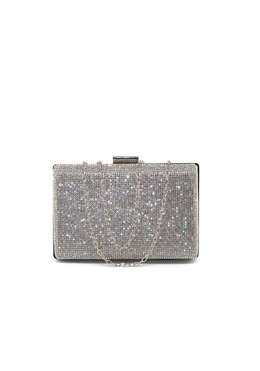 Taşlı Gümüş Abiye Çanta. Abiye Çanta Gümüş. Gümüş Abiye Çantası. Gümüş Taşlı Davet Gece Çantası