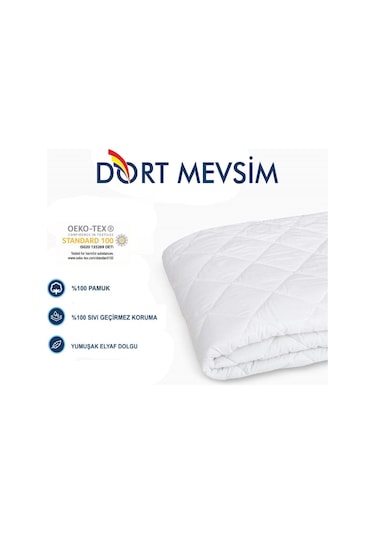 Dört Mevsim Kapitone Çift Kişilik Alez Fitted Sıvı Geçirmez