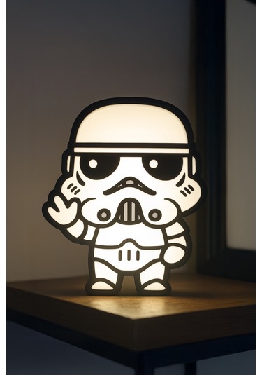 Star Wars Stormtrooper Tasarımlı Gece Lambası Dekoratif Aydınlatma Çok Renkli