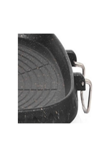 Pişirme Tavası Kare Izgara Tava Siyah Kore Barbekü Açık Hava Barbekü Xz Siyah