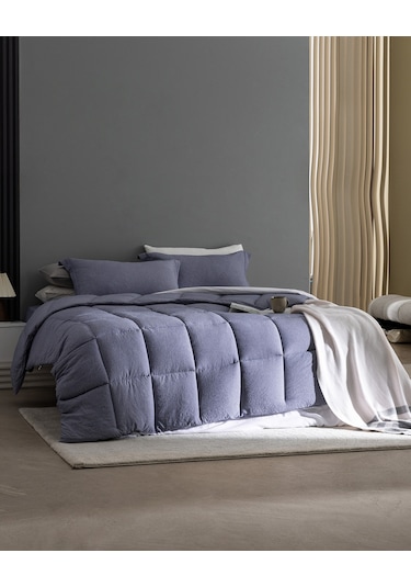 Madame Coco Meleni Tek Kişilik Comforter Set - İndigo Indigo