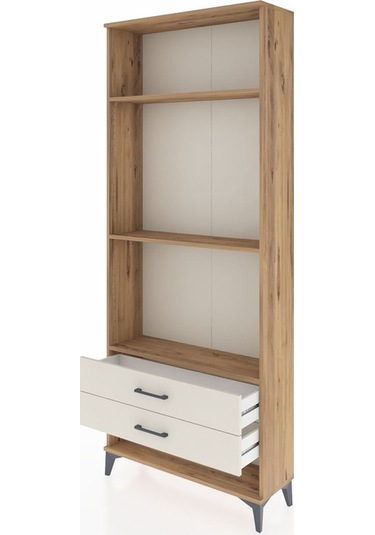 Arges Dolap 3 Raflı 2 Çekmeceli 88x30x221 Çam-aytaşı Çam