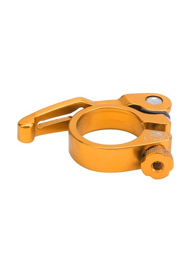 Fosenze 31.8mm Aluminyum Bisiklet Oturma Çubuğu Klembi, Hızlı Serbest Bırakma, Dağ Ve Yol Bisikletleri İçin, Dayanıklı Ve Hafif, Altın Renk Altın