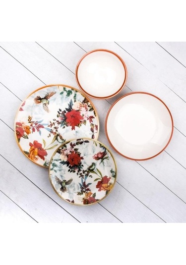 Tulu Klasik Db1198 24 Parça Porselen Yemek Takımı Beyaz