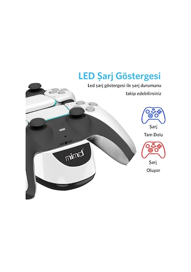Case 4u Sony Playstation 5 Dualsense Şarj Istasyonu Ps5 - Beyaz