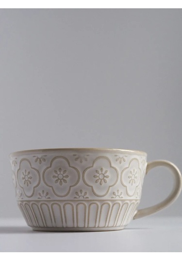 Aberu Shop Çay/kahve Takımı Fincan Ve Tabak Seti 250 Ml. 390818186 Beyaz Kum