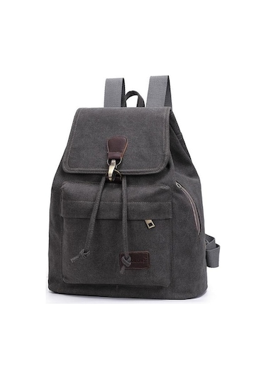 Ganzhoushop Yeni Tuval Stil Sırt Sırt Sırt Retro Okul Moda Kapasiteli Kalite Kadın İyi Günlük Günlük Grey Çantası Çantası Çantaları Büyük Po Gri