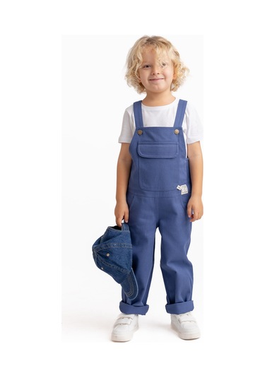 Unisex Gabardin Salopet Mavi Mavi