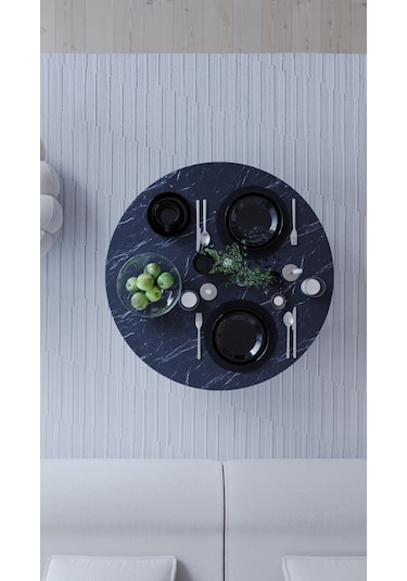 Mega Kozalak Yuvarlak Şık Katlanabilir Yer Sofrası Masa