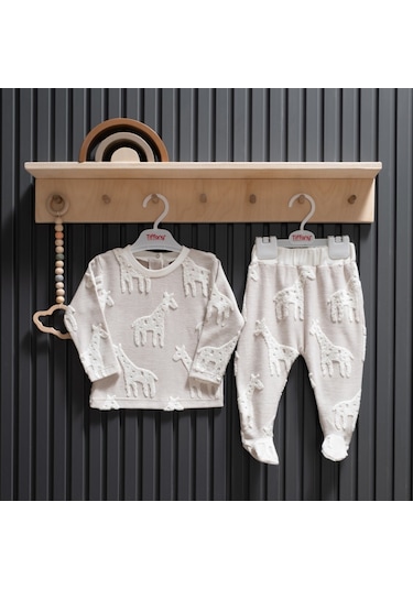 Tiffany Baby Puffy Graffe Theme Patikli 2'li Takım 37098 Bej