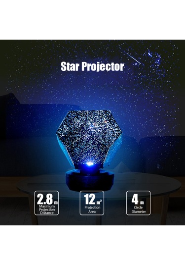 Geeroyoo Galaksı Yıldız Projeksiyonlu Bluetooth Müzik Çalarlı Gece Lambası, Uzaktan Kumanda, 7 Renk Led Yatak Odası Ve Parti Dekorasyon Jzr-gy