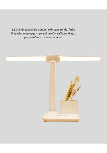 Bfs Led Işıklı Masa Lambası Göz Yormayan, Kısılabilir Ve Esnek Başlıklı Çok Renkli