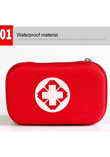 Sones 43'ü 1 Arada Eva Taşınabilir Araba Ev Açık Hava Acil Durum Malzemeleri Kiti Hayatta Kalma Kurtarma Kutusu Kırmızı