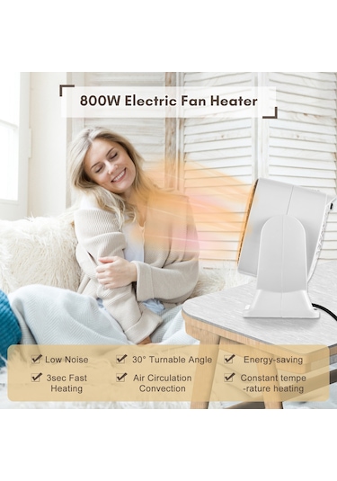 Vkemall 800 W Enerji Tasarruflu Masaüstü Alan Elektrikli Isıtıcı