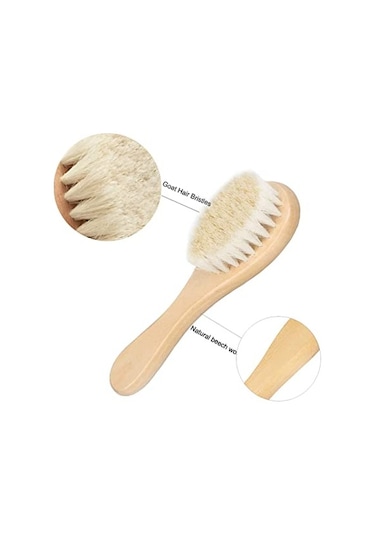 Ahşap Saplı ve Süper Yumuşak Keçi Kıllı Molylove Bebek Saç F Çok Renkli