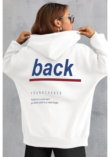 Altamira Unisex Back Baskılı Oversize Kapşonlu Sweatshirt 001
