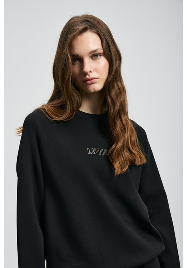 Lufian Alice Kadın Sweatshirt 122030016 Siyah