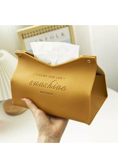 Pink1-leather Doku Kutusu Araba Doku Kutusu Ev Oturma Odası Dekorasyon Yatak Odası Mutfak Masaüstü İskandinav Büyük Saklama Kutusu Peçete Tutucu