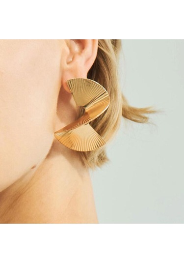 Moveevo Glamgeo Çelik Punk Küpe Seti - 12 Çift Altın/gümüş, Jenerik Zirkonyalı, Günlük & Özel Davetler İçin Stile İmza Atın Gold