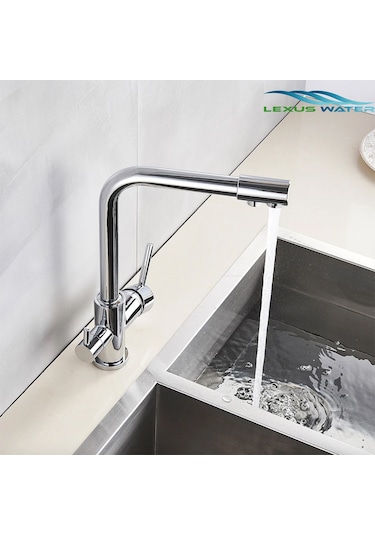 Lexsa Water Su Arıtma Cihazı 3 Yollu Musluk-Arıtmalı Çıkışlı Eviye Bataryası